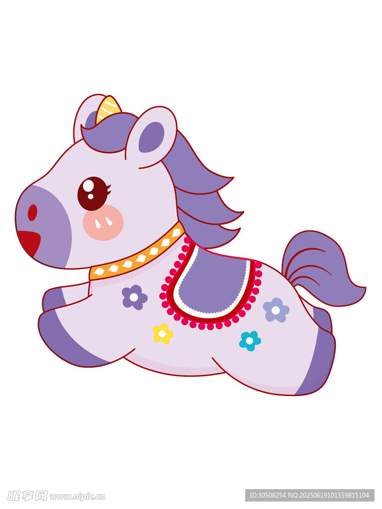 可爱卡通小马形象