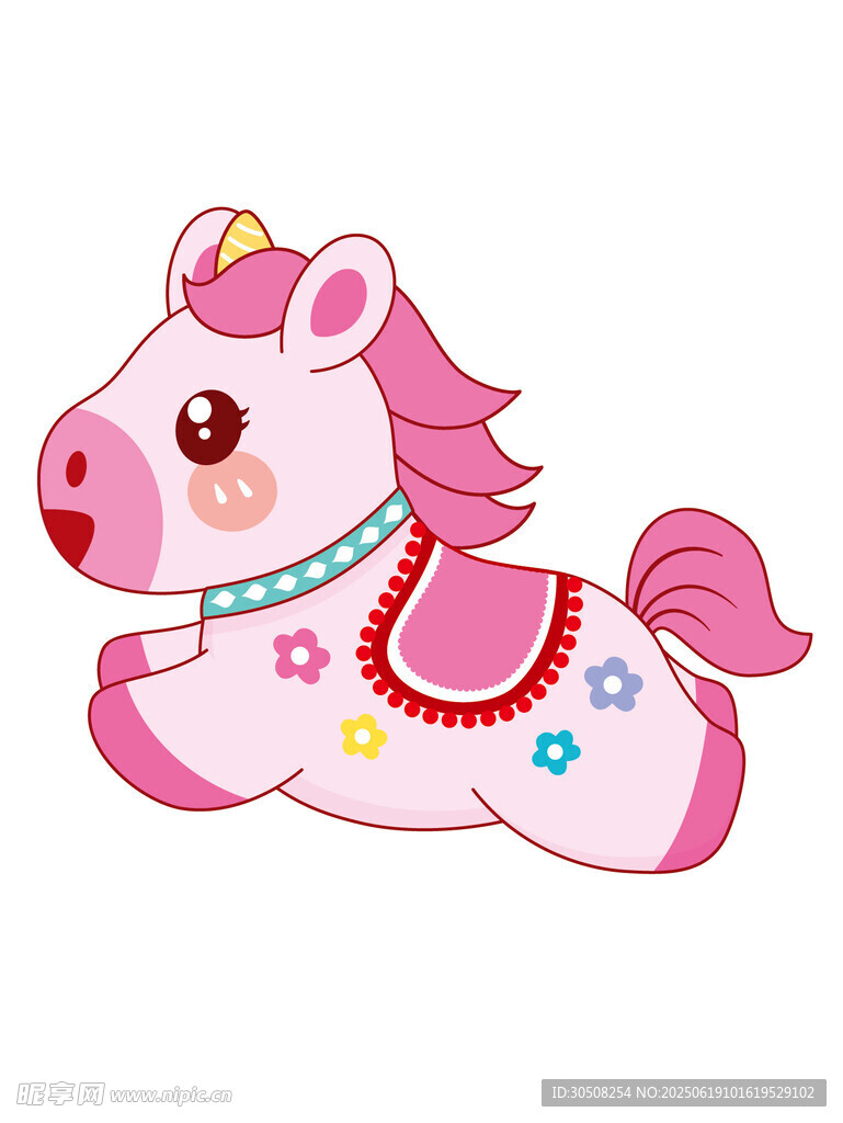 粉色可爱小马玩偶