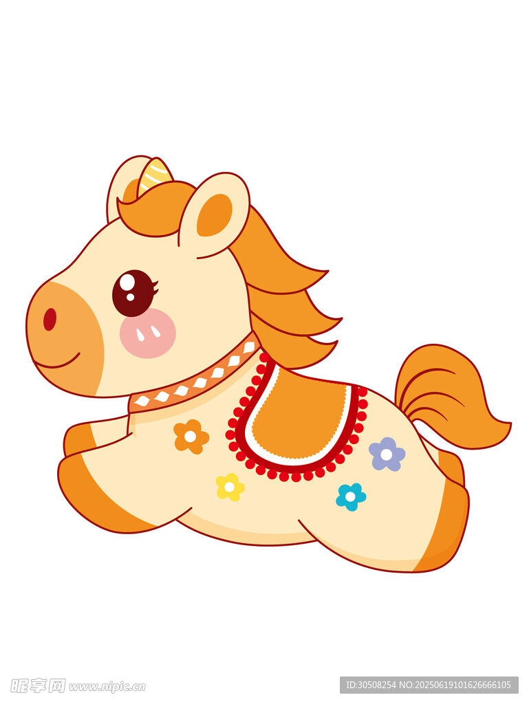 可爱卡通小马形象