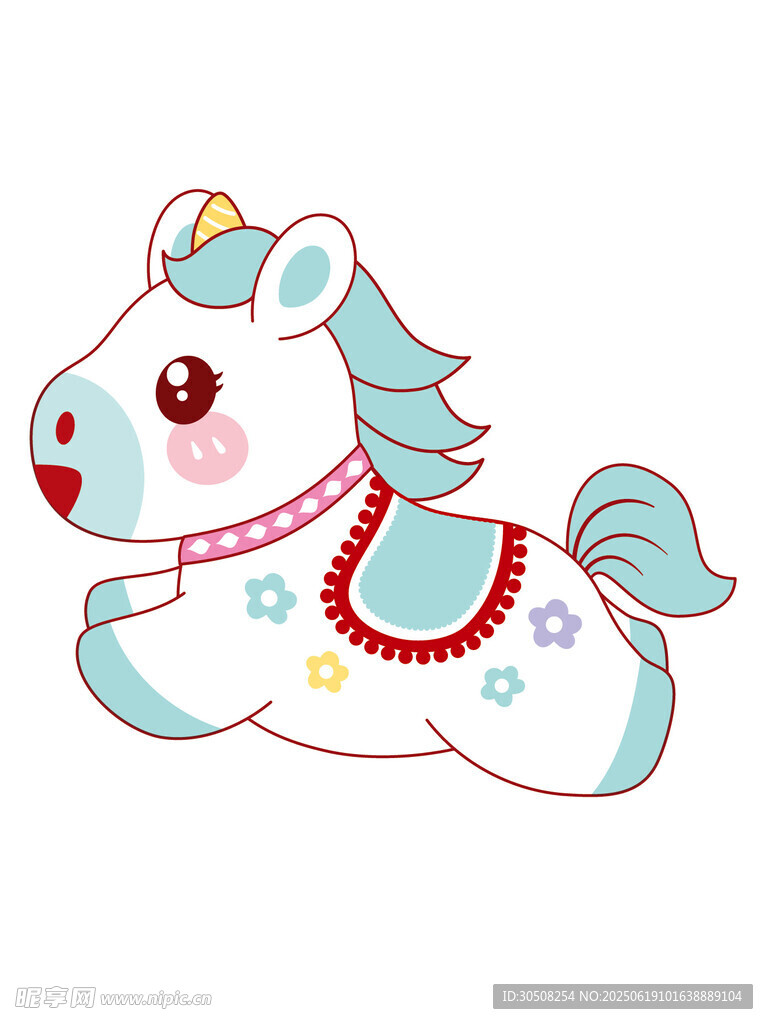 可爱卡通小马形象