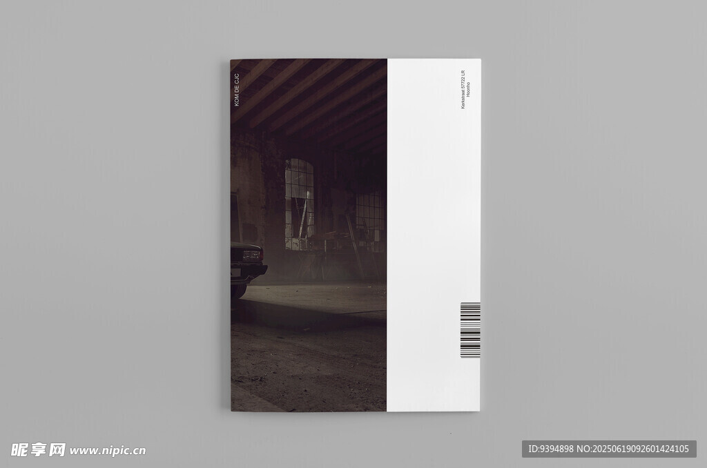 简约风格书籍封面设计样机智能贴