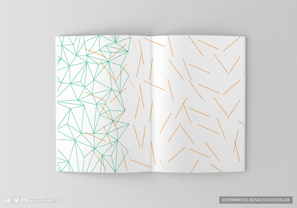 展开书籍画册内页样机