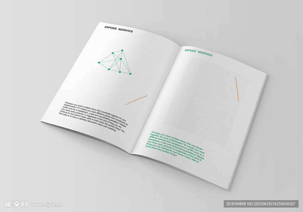 简约风格画册内页展示设计样机