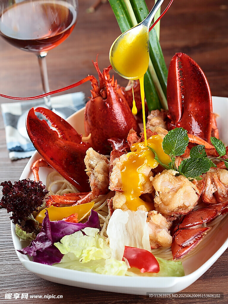 美味龙虾拼盘 波士顿龙虾 