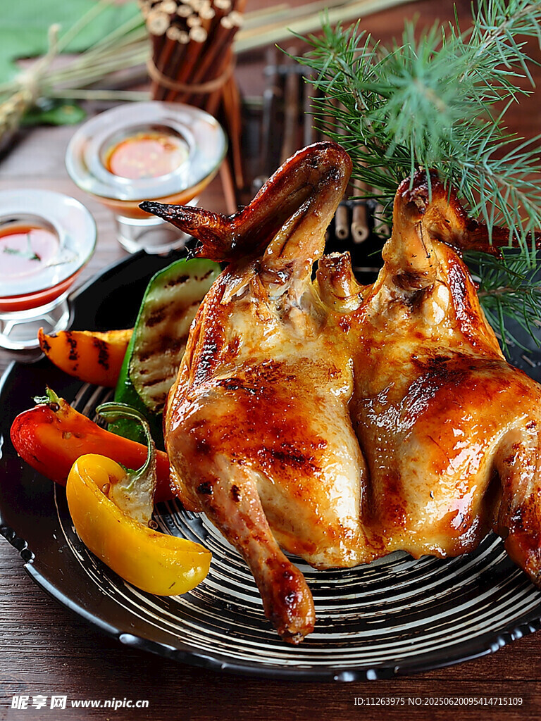 秘制柠檬叶烤鸡