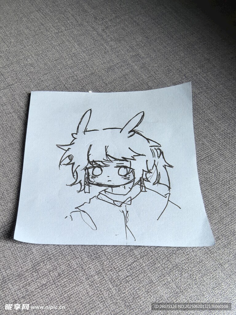 手绘卡通角色简笔画