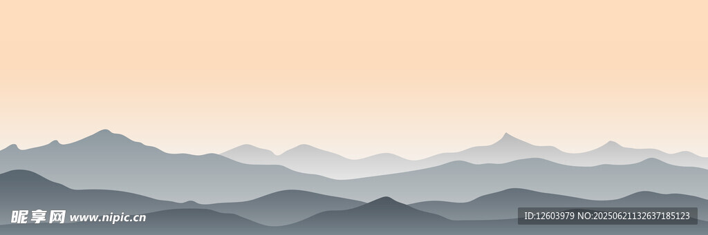 壮丽群山天际间的自然美景