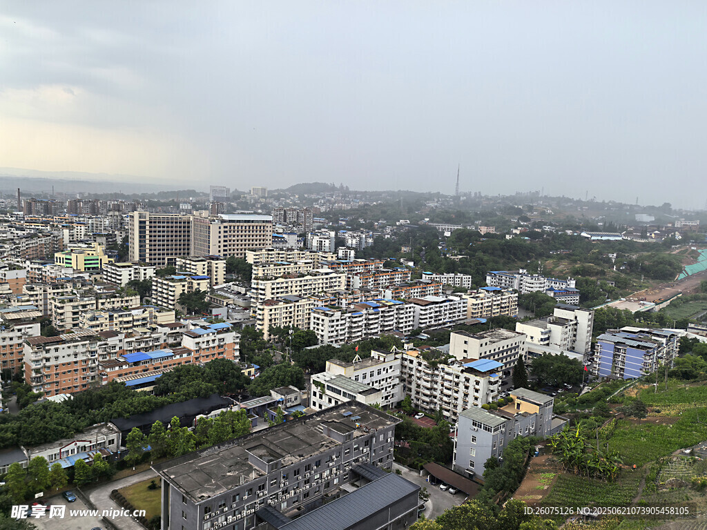 城市俯瞰景观图
