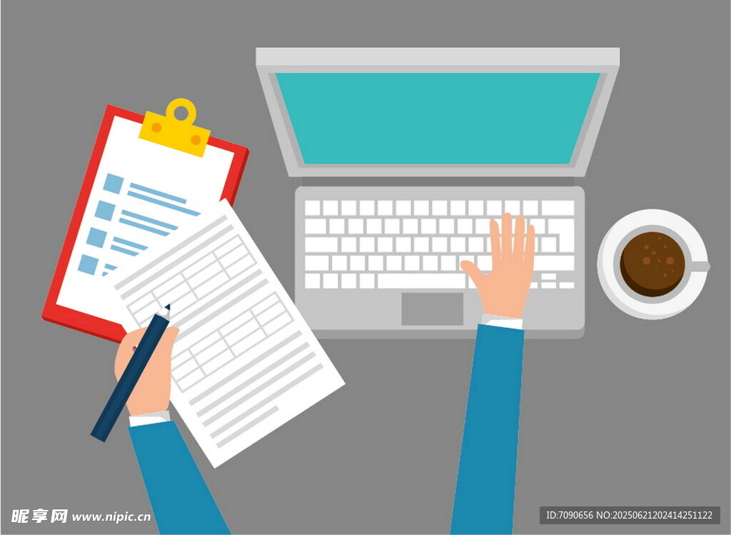 办公场景中的工作瞬间