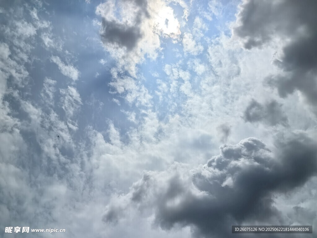 天空中的云朵与阳光