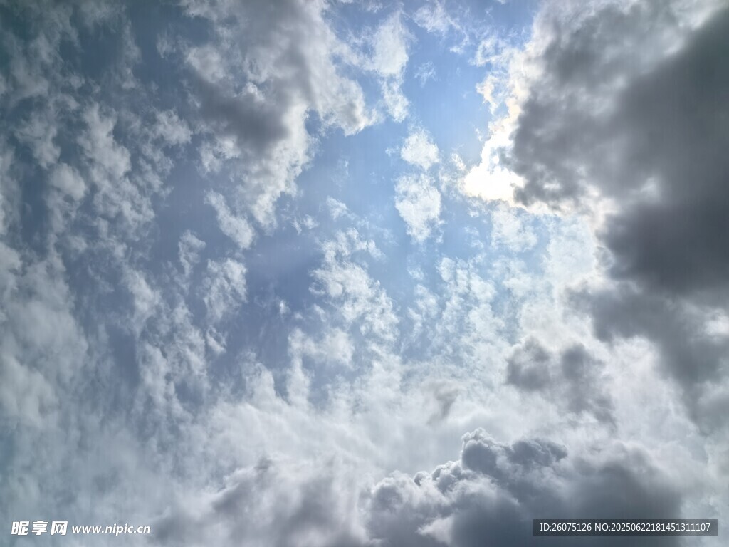 天空中的云朵与阳光