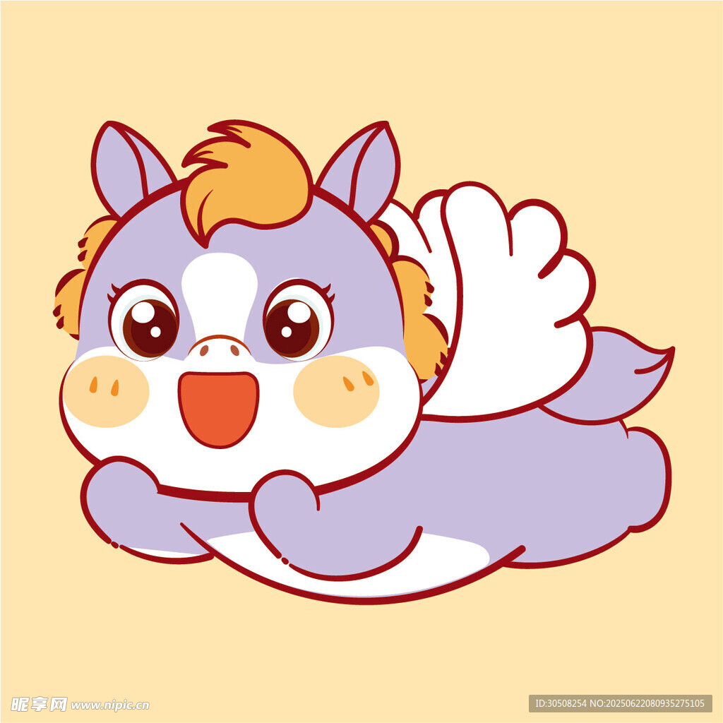 可爱飞天小马卡通形象