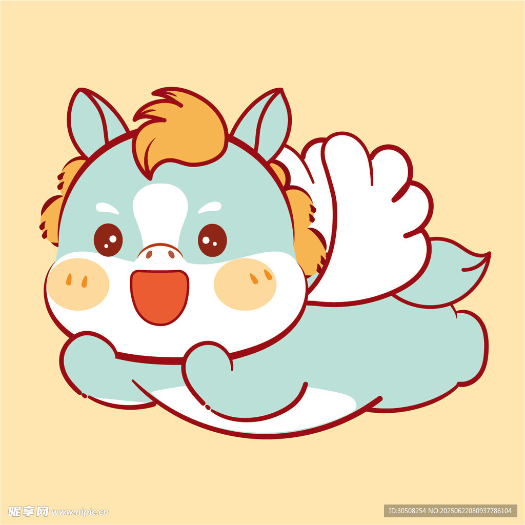 可爱飞天小马卡通形象