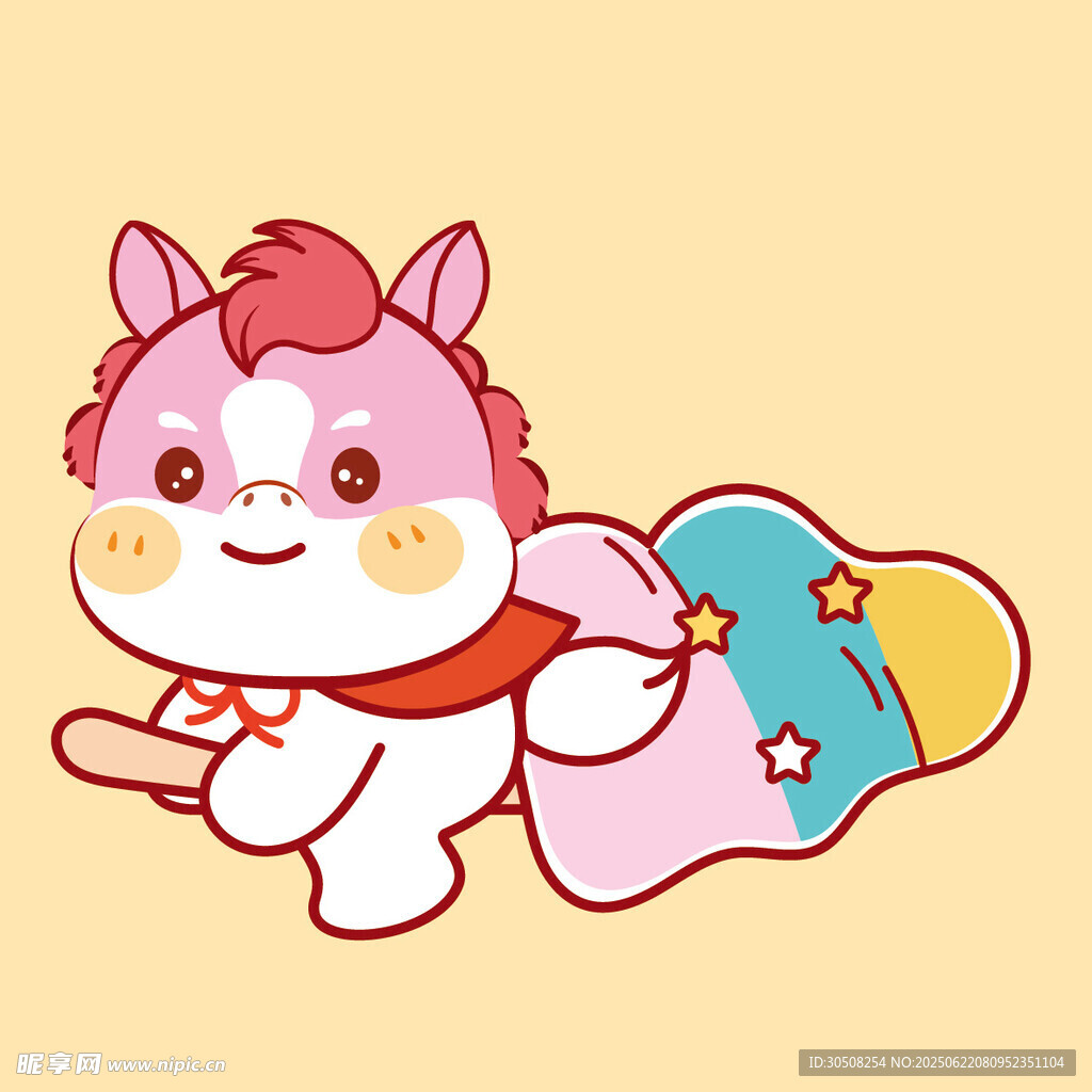 可爱卡通小马形象小玩偶