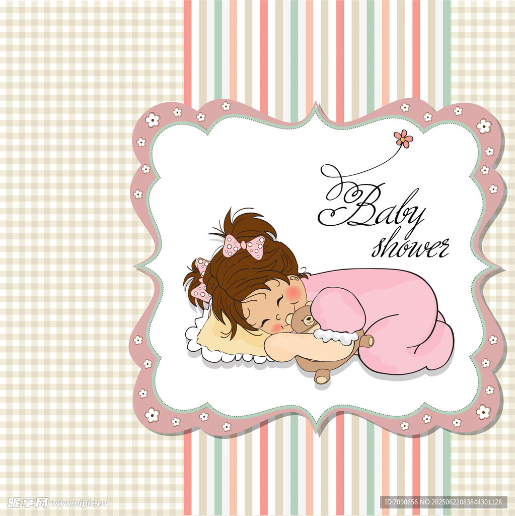 熟睡的粉色系小宝贝