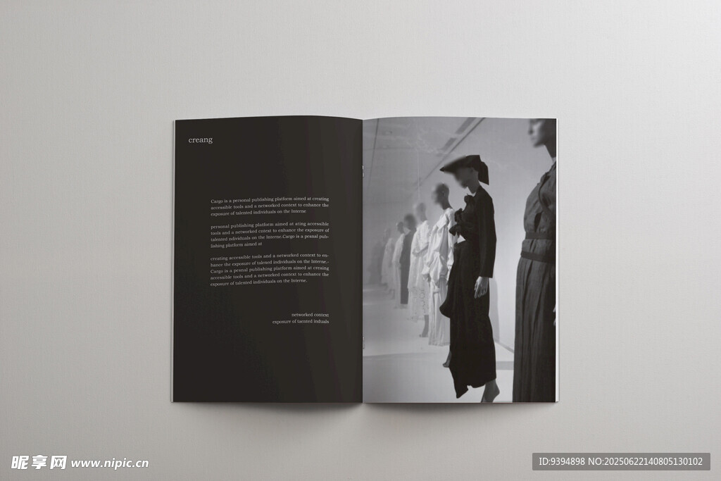 画册内页排版设计样机素材