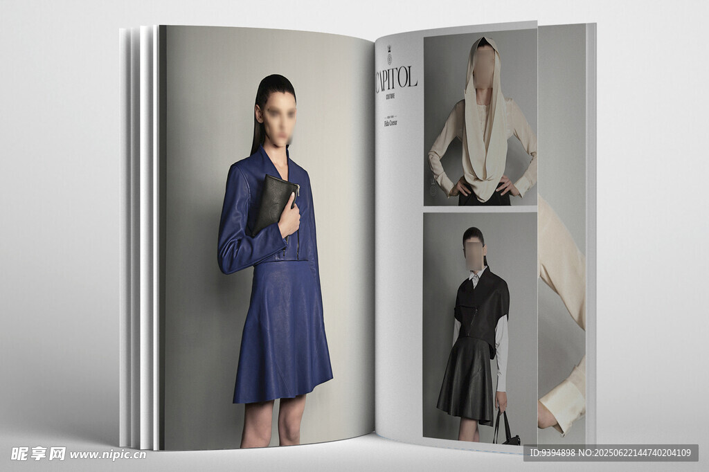 时尚女装画册内页展示样机素材