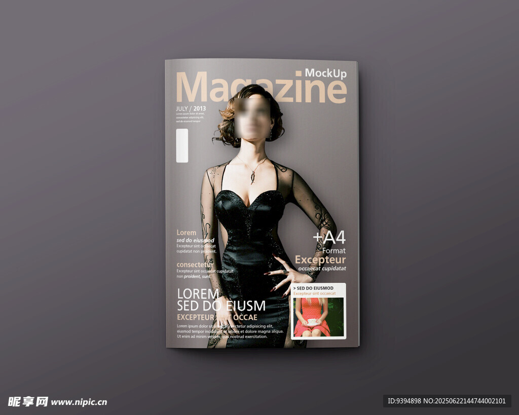 画册杂志封面设计样机素材