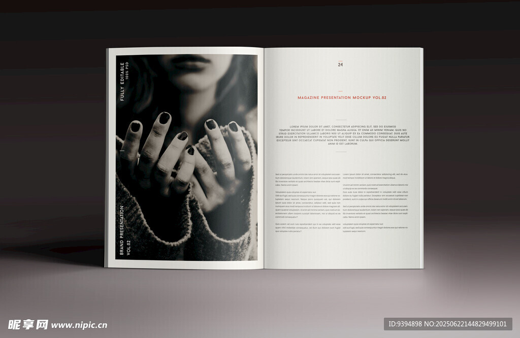 时尚画册内页展示样机贴图素材