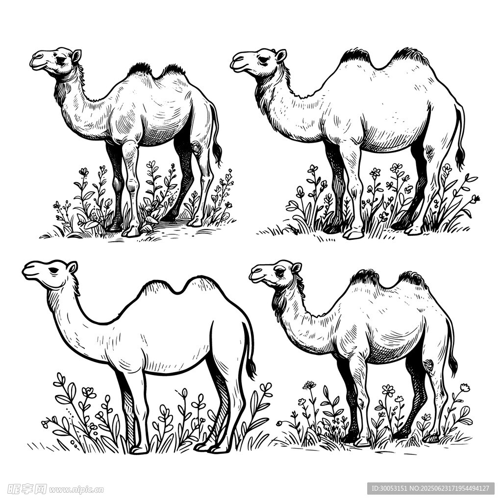 骆驼插画图案