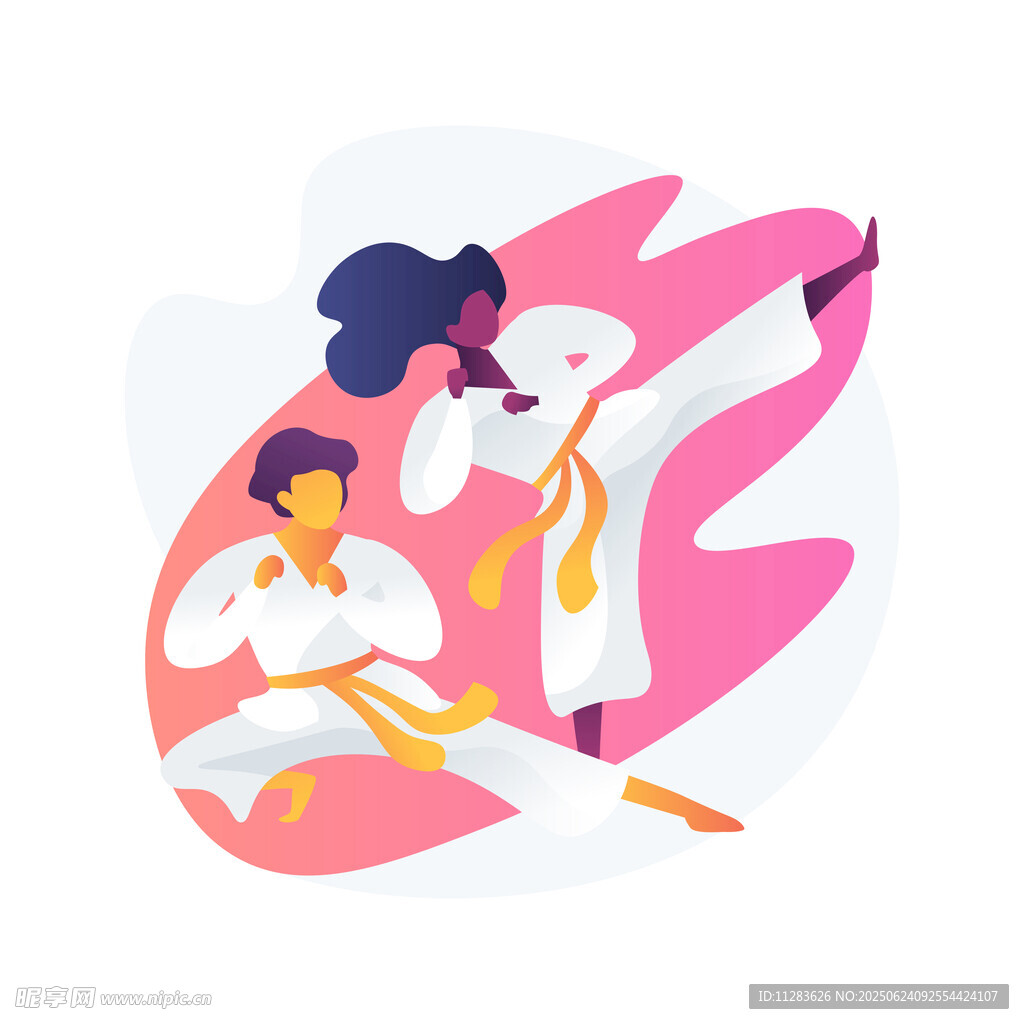 跆拳道插画
