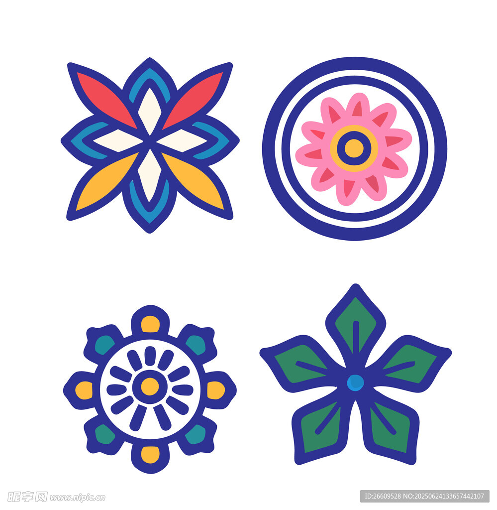 多彩花卉图案
