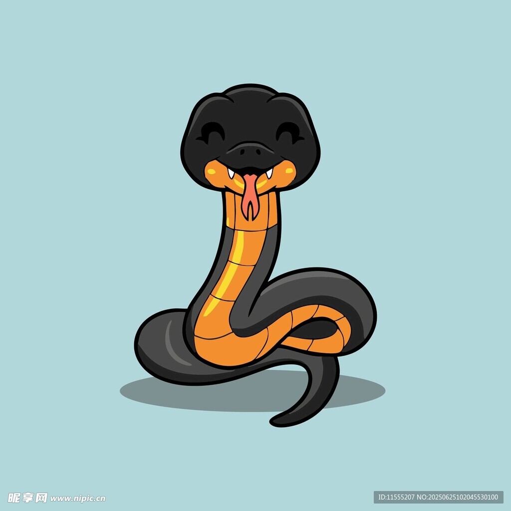 卡通眼镜蛇形象