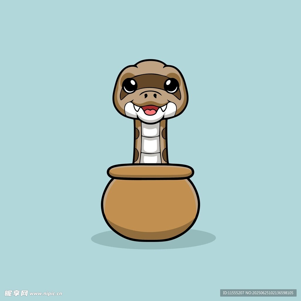 罐中可爱卡通蛇