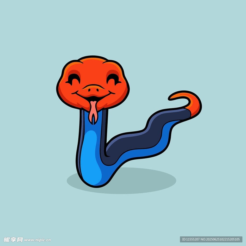 可爱卡通蛇形象