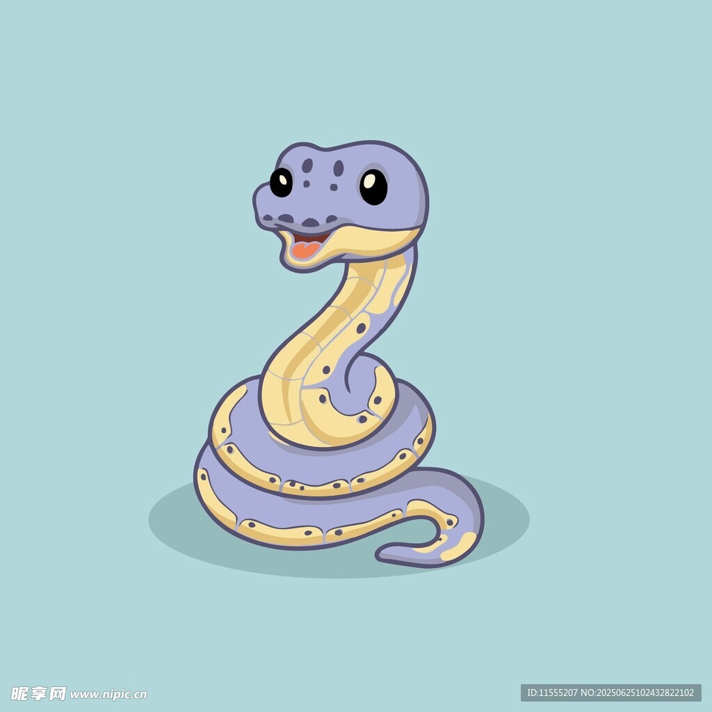 可爱卡通小蛇形象