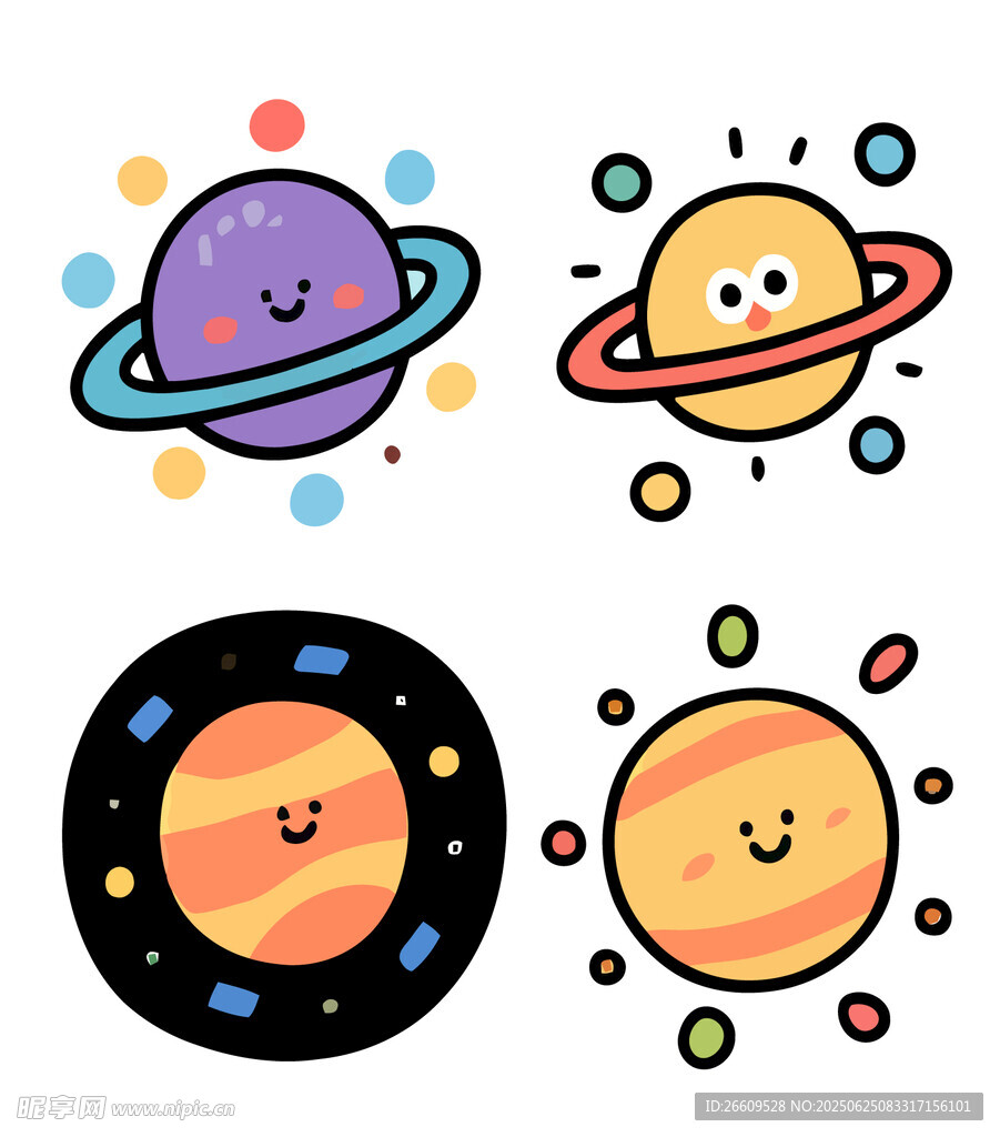 手绘宇宙星球