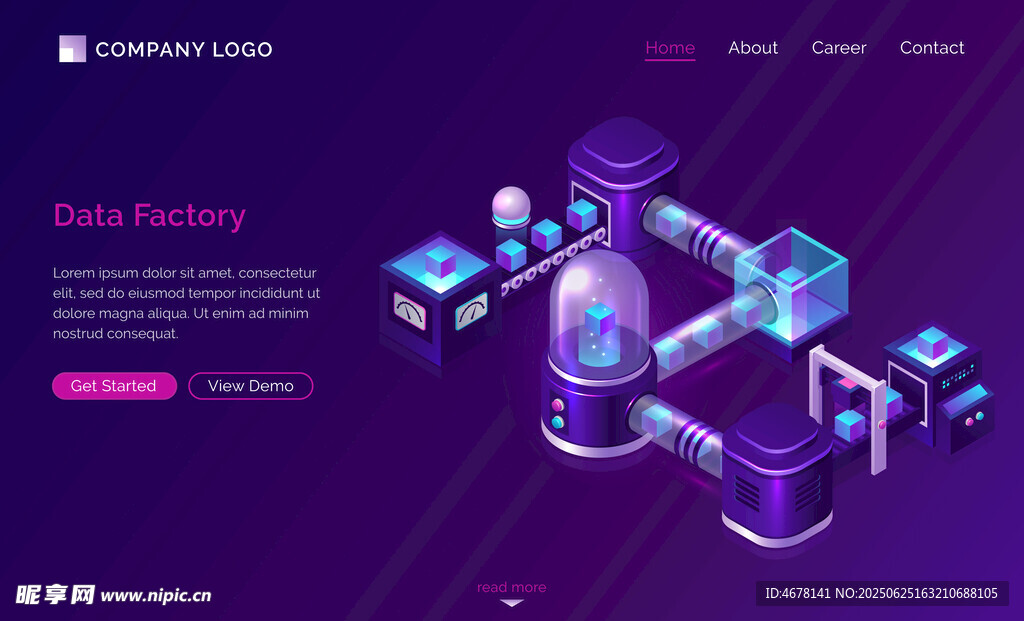 科技感十足的虚拟数据场景