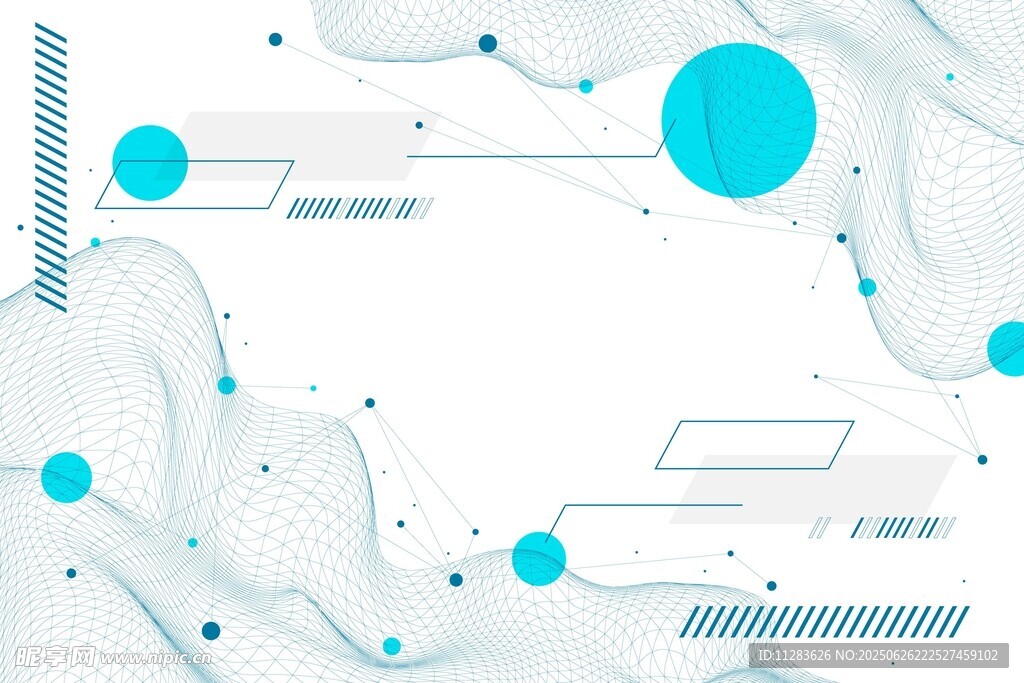 简约蓝白科技风背景图