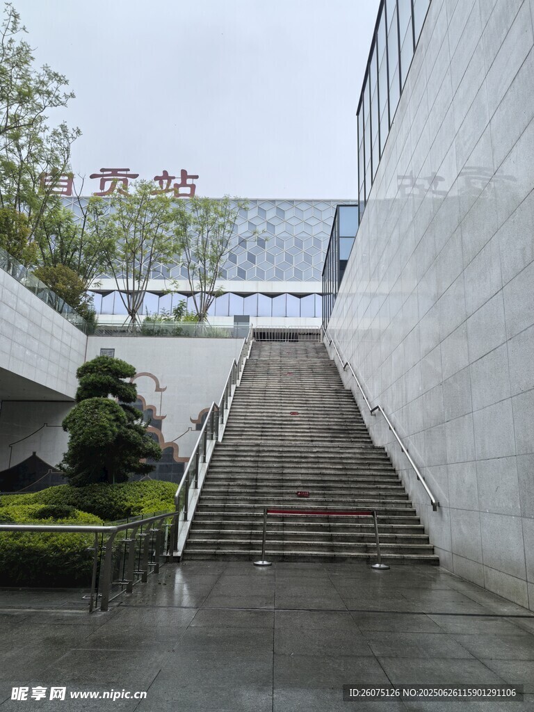 现代建筑中的阶梯景观