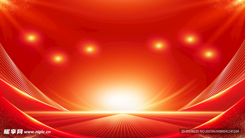 红色主背景