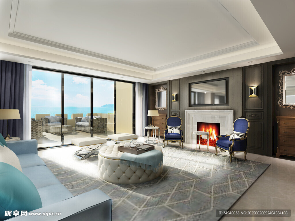 现代豪华客厅室内设计