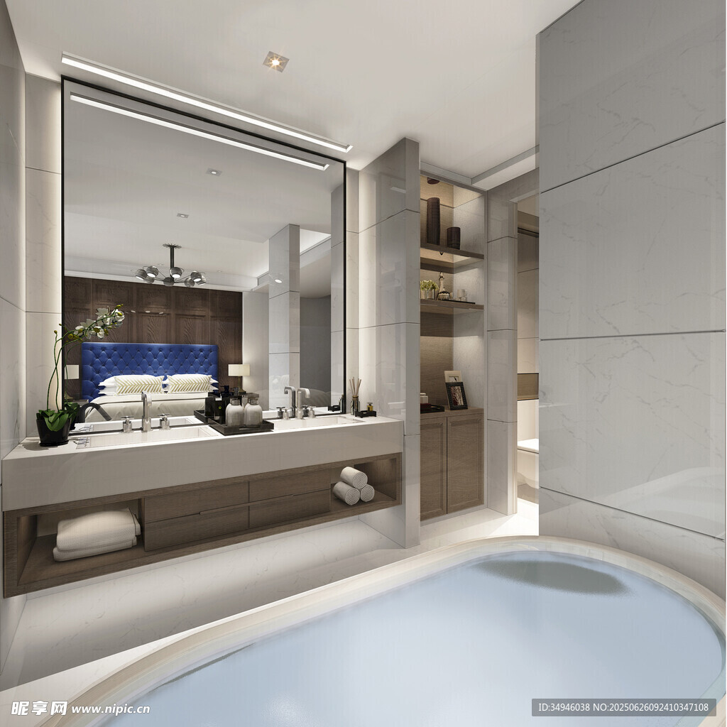 现代简约风格豪华浴室空间