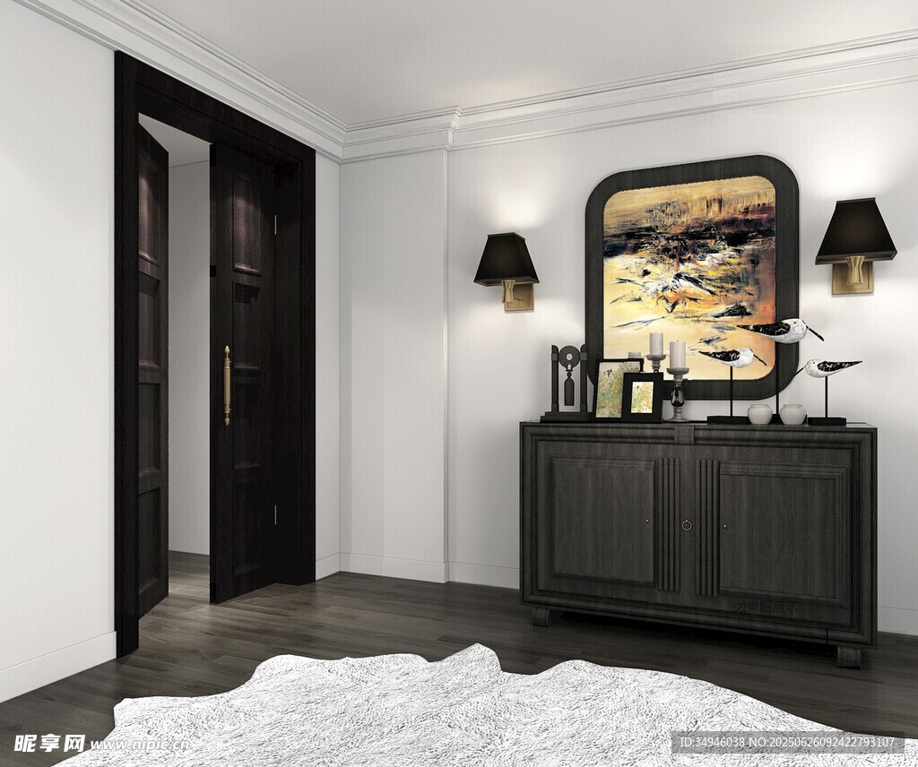 现代简约风格卧室梳妆台