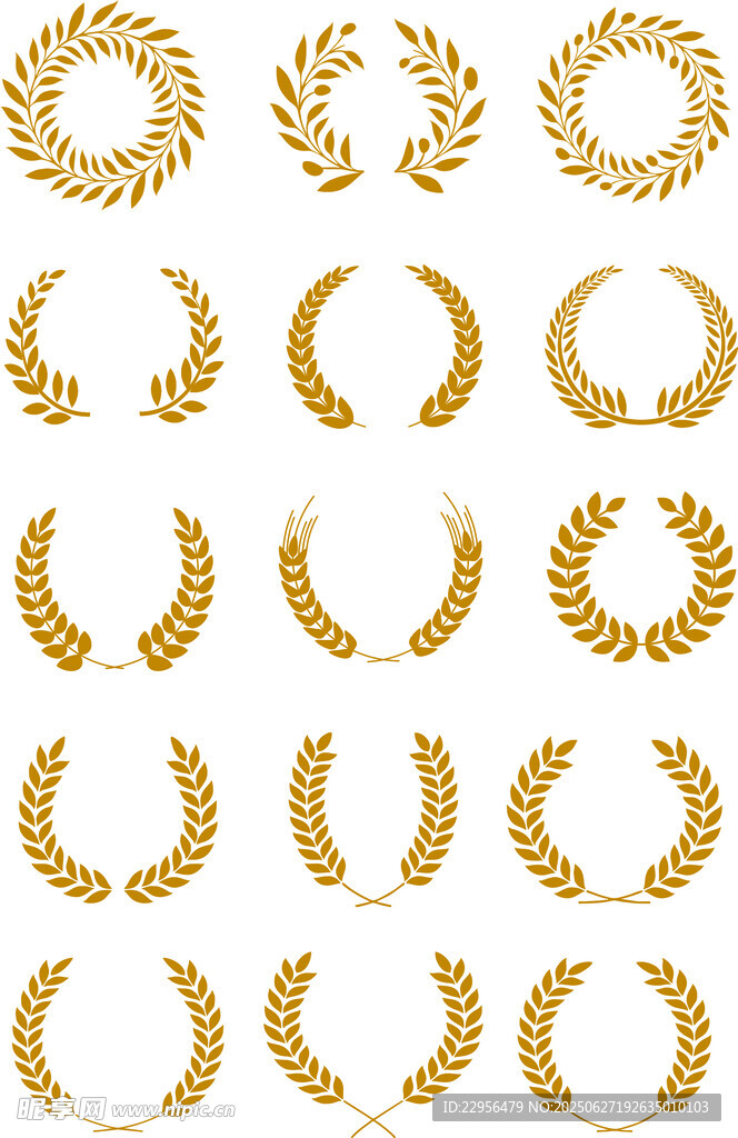 麦穗花边花纹图片素材