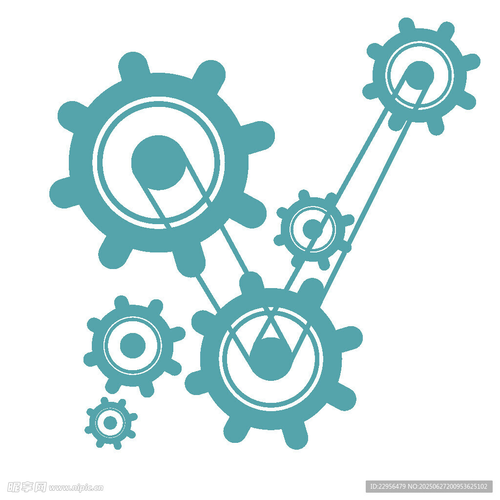 齿轮联动图案设计元素