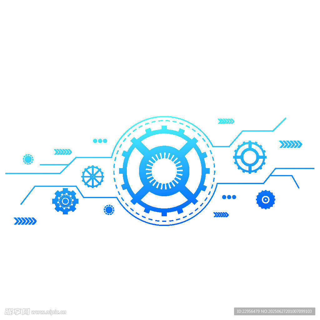 科技齿轮元素矢量插画