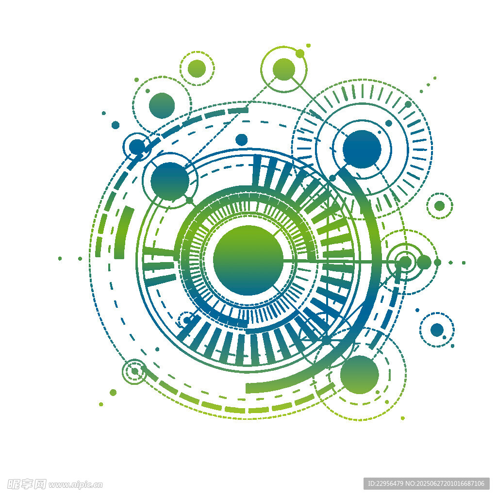 科技感抽象圆形图案设计
