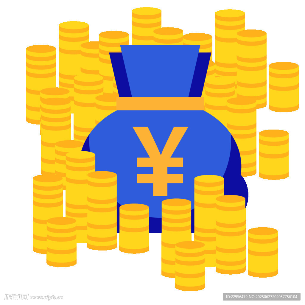 钱袋被金币环绕