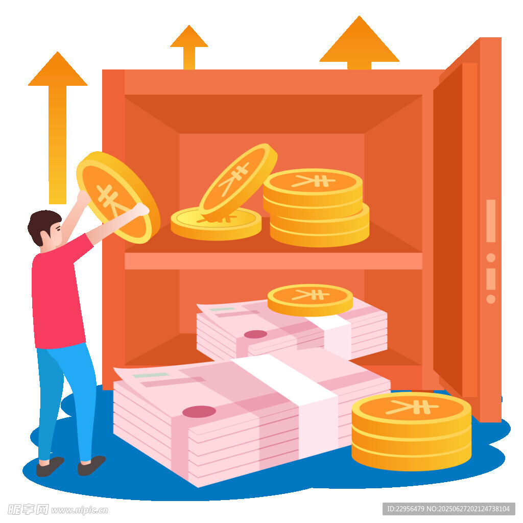 男子向钱柜投放财富