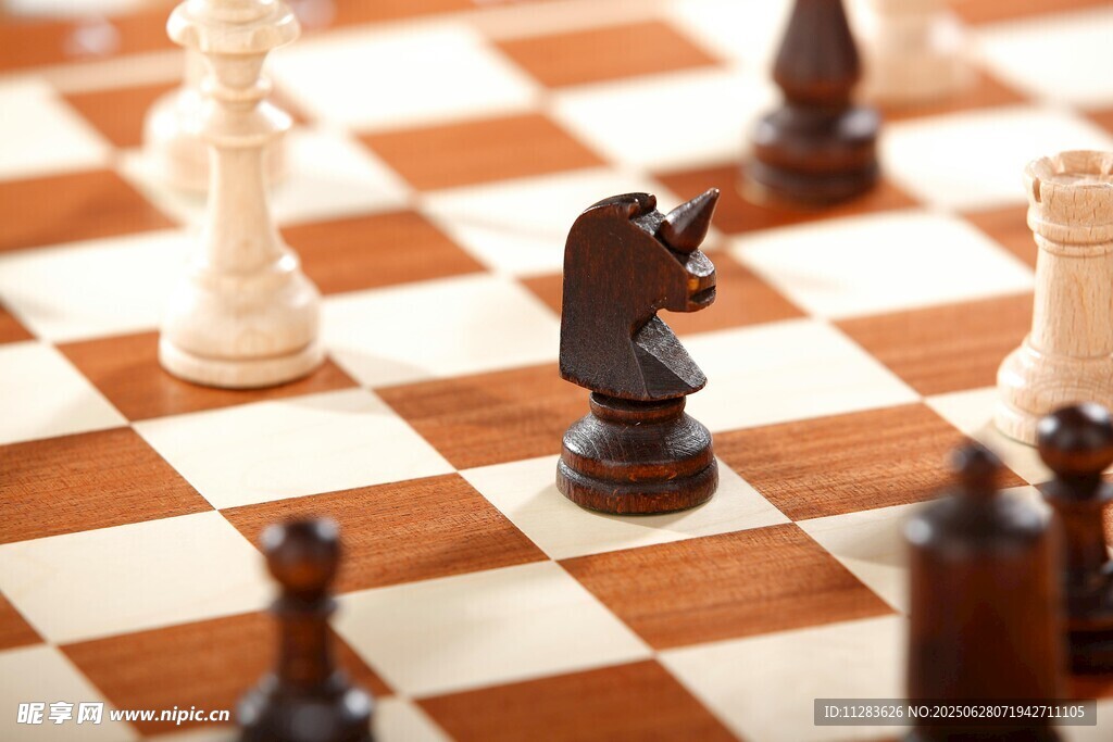 棋盘上的国际象棋棋子