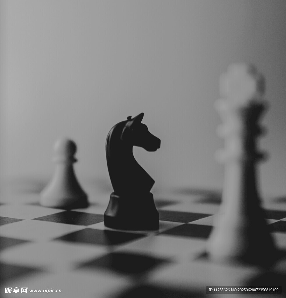 棋盘上的棋子特写
