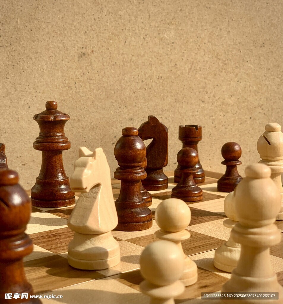 棋盘上的国际象棋棋子