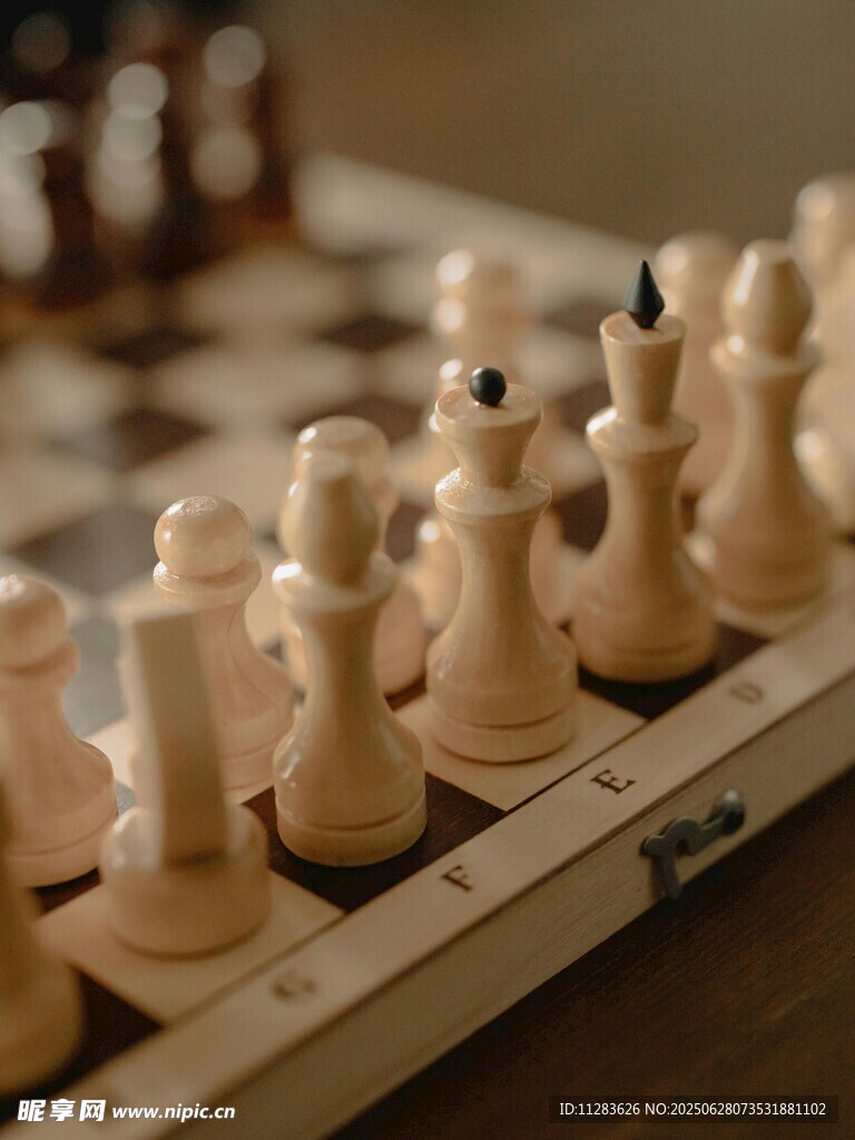 棋盘上的国际象棋棋子