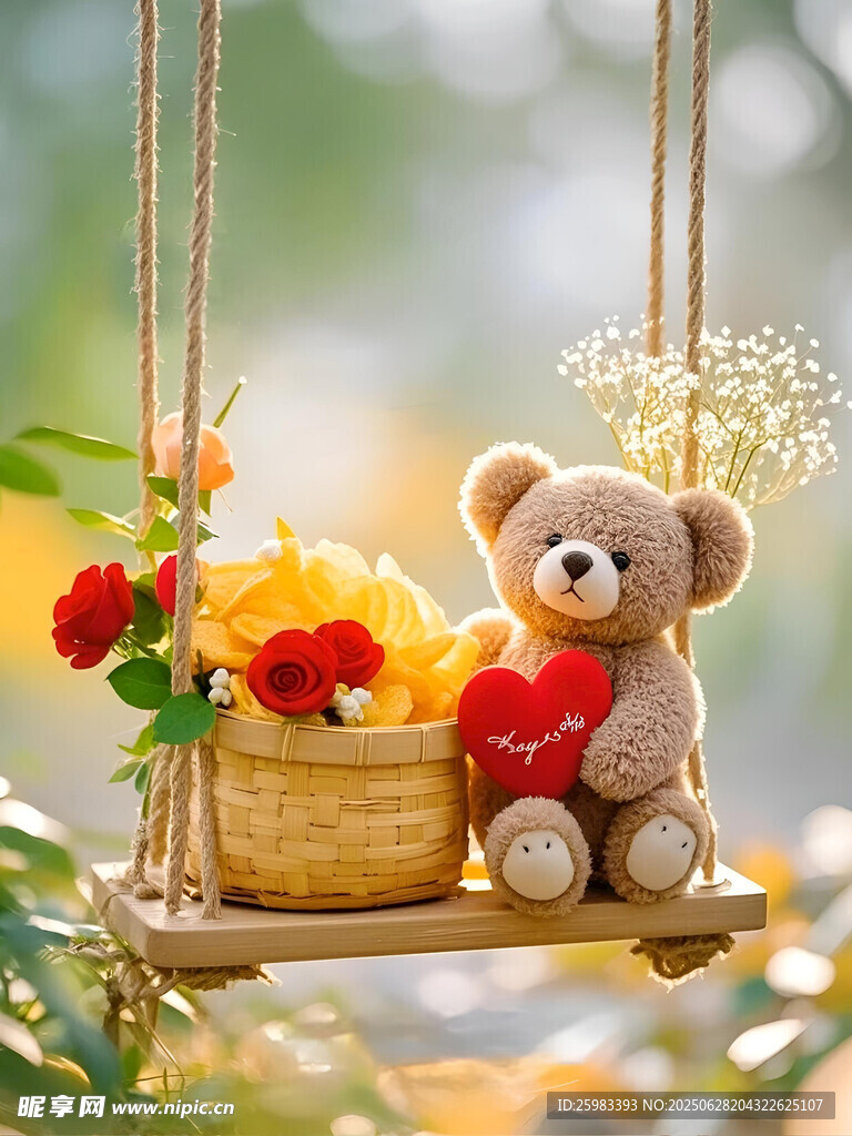 秋千小熊玩偶
