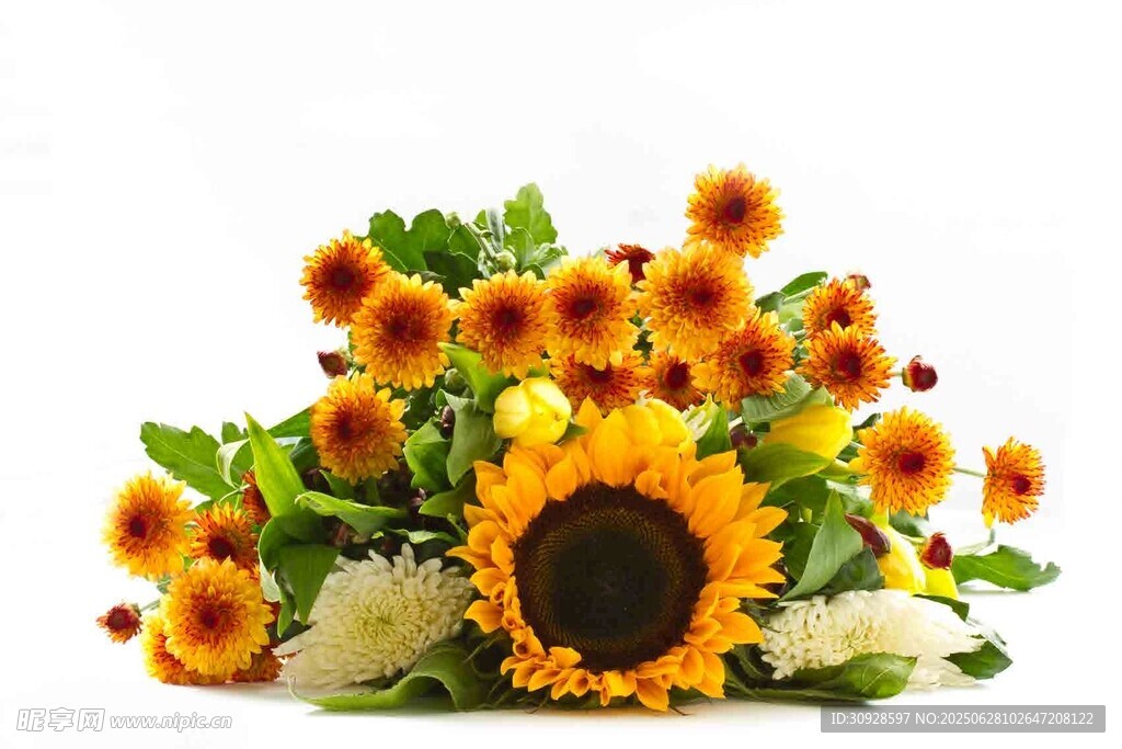 多彩向日葵花束